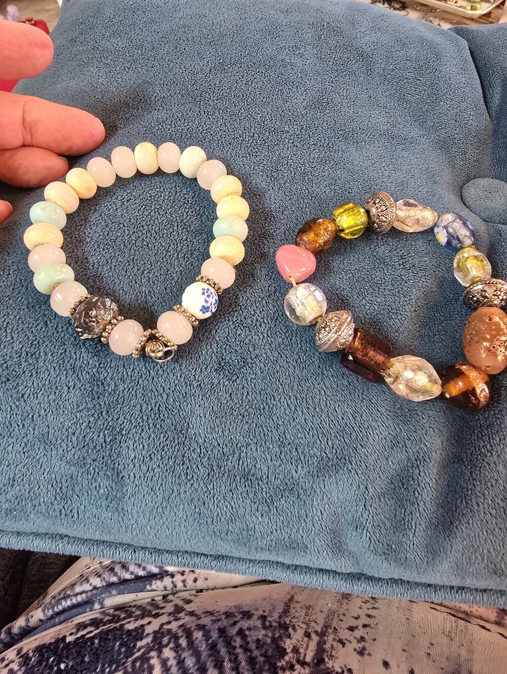 Stretch Glass Bracelet 6.5" 2 Of Them
